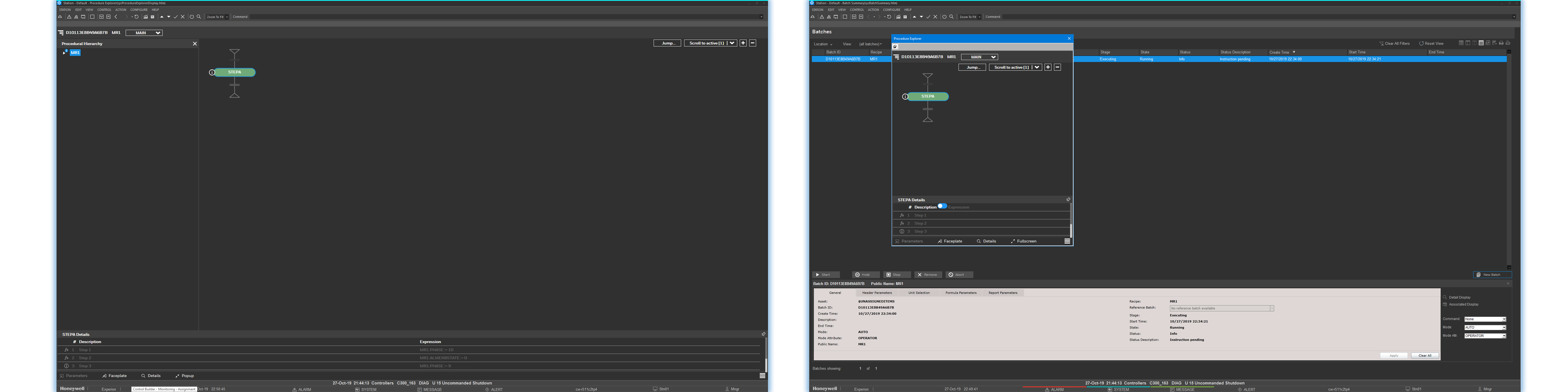 Procedure Explorer runs full screen and pop-up